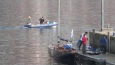 El rey Juan Carlos y la infanta Elena navegan en Sanxenxo (Pontevedra)