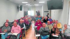 Reunión, ayer, en la sede de CC. OO. convocada por la Federación de pensionistas del sindicato.