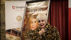 Concha Velasco, en marzo de 2021, cuando presentó en Zaragoza la última obra que ha interpretado, 'La habitación de María'.
