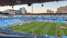 La Romareda, hora y media antes del partido de este sábado entre el Real Zaragoza y el Leganés.