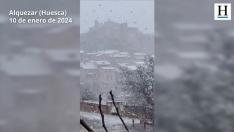 La nieve llega a Alquezar