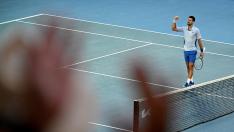 El serbio Novak Djokovic tras el partido de cuartos en Australia