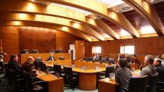 Reunión de la comisión de investigación sobre las renovables en las Cortes de Aragón.