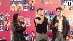 Naiara, Juanjo y Álvaro, concursantes de 'OT', reciben a sus fans en Zaragoza