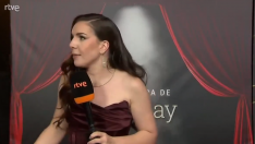 Inés Hernand, presentadora de RTVE Playz, en la afombra roja de los premios Goya