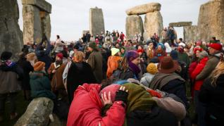 Un momento de la celebración del solsticio en Stonehenge.