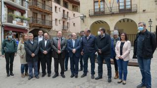 Visita del ministro de Cultura y Deportes, Miquel Iceta, a la localidad turolense de Mora de Rubielos