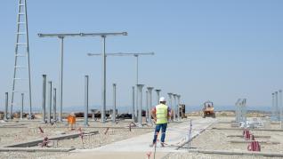 Obras de construcción de la nueva subestación de Red Eléctrica Platea