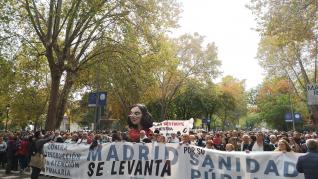 Manifestación en Madrid en defensa de la sanidad pública.