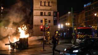 Arde otro contendedor en pleno centro de Zaragoza