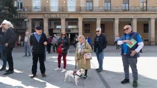 Protesta del colectivo de pensionistas de Coespe este 13 de marzo en Zaragoza.