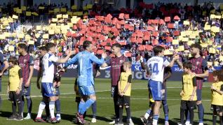 Partido entre la SD Huesca y el Real Zaragoza