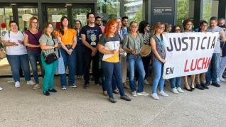 Protesta de los trabajadores de Justicia de Huesca