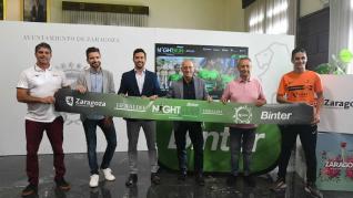 Presentación de la Binter Nightrun este viernes en el Ayuntamiento de Zaragoza.