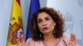 La ministra de Hacienda en funciones, María Jesús Montero, tras el Consejo de Ministros celebrado este viernes.