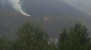 Últimos focos del incendio originado en el macizo de Cotiella hace ya seis días.