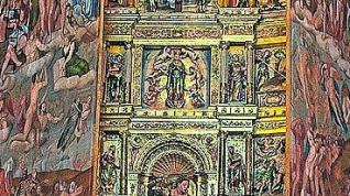 El retablo de la iglesia de Ibdes.