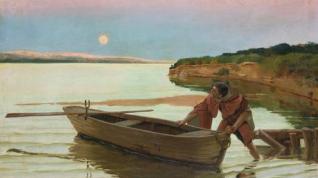 ‘Barquero’, óleo que Mariano Oliver Aznar pintó en 1906.