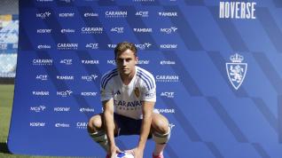 Presentación de Germán Valera, nuevo jugador del Real Zaragoza, en La Romareda