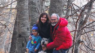Natalia García junto a su familia.