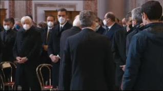 Sánchez asiste al funeral de David Sassoli en Roma
