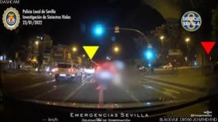 Un taxista persigue a un conductor tras arrollar a una motocicleta en Sevilla