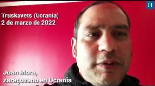 Zaragozano en Ucrania: "No sabemos qué va a pasar, pero no vamos a reblar"