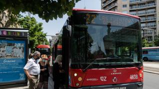 HUELGA DE AUTOBUSES EN EL CENTRO DE ZARAGOZA / 13-06-2022 / FOTOS: FRANCISCO JIMENEZ[[[FOTOGRAFOS]]]