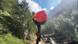 La Guardia Civil rescata a un senderista que había sufrido una caída en la Cola de Caballo de Ordesa