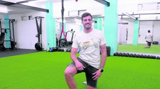 Nacho Torre, en el centro de entrenamiento personal que ha desarrollado en la localidad de Sabiñánigo.