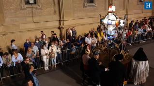 Emoción en el regreso del Rosario de Cristal a Zaragoza
