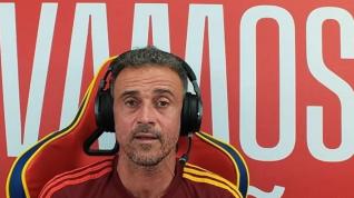 Luis Enrique durante uno de sus directos en Twitch.