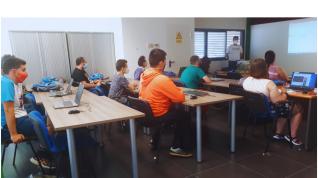 Un aula de formación de Plena inclusión Aragón.