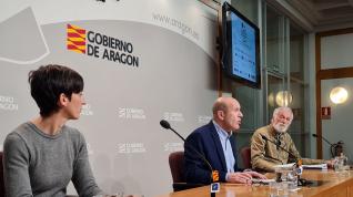 Elena Cano, Carlos Gamarra y John Vijgen, en rueda de prensa.