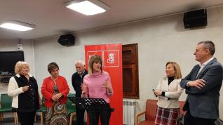 La concejal socialista Lorena Cajal, en su presentación como candidata a la alcaldía de Biescas.