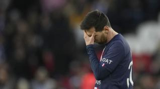 Leo Messi durante el partido del Paris Saint Germain contra Rennes