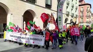 Protesta De Trabajadores Municipales De Huesca