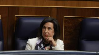 La ministra de Defensa, Margarita Robles, durante una sesión plenaria.