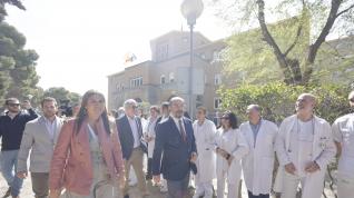 Sira Repollés y Javier Lambán en la presentación de la reforma y ampliación del Hospital Royo Villanova.