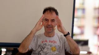 Jon Arretxe, este jueves, en Huesca.