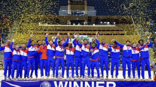 La selección de Cuba celebra su éxito en el Mundial de Naciones Emergentes de balonmano.