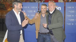 Gerardo Oliván, Carlos Serrano y Jorge Azcón.