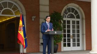 Pedro Sánchez en la comparecencia tras los resultados de los comicios del 28 de mayo.