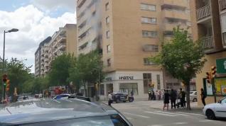 Incendio en una vivienda de Huesca