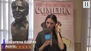 Macarena Gómez en representación de 'Desmadre incluido' en el Festival de Cine de Comedia de Tarazona