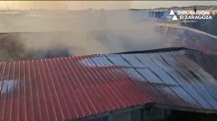 Incendio en una fábrica de miel en Épila