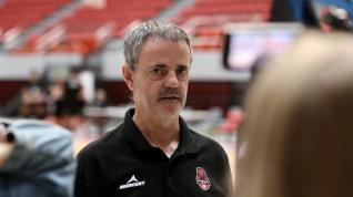 Rueda de prensa del entrenador del Casademont Zaragoza, Porfirio Fisac