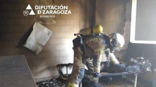 Incendio en Sádaba (Zaragoza).