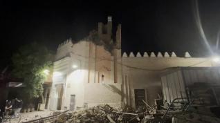 Edificios dañados en la medina de Marrakech a causa del terremoto