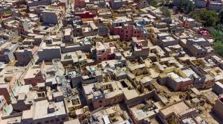 Vista aérea de Amizmiz, ciudad afectada por el terremoto
